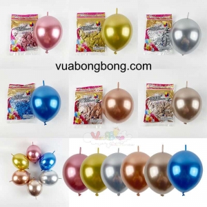 Bong bóng kết kối (hai đầu) siêu nhũ Chrome 30cm 12 inch Trung Quốc